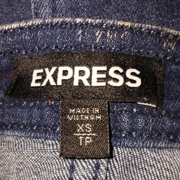 Express Denim Button Down Mini Dress - Picture 7 of 8